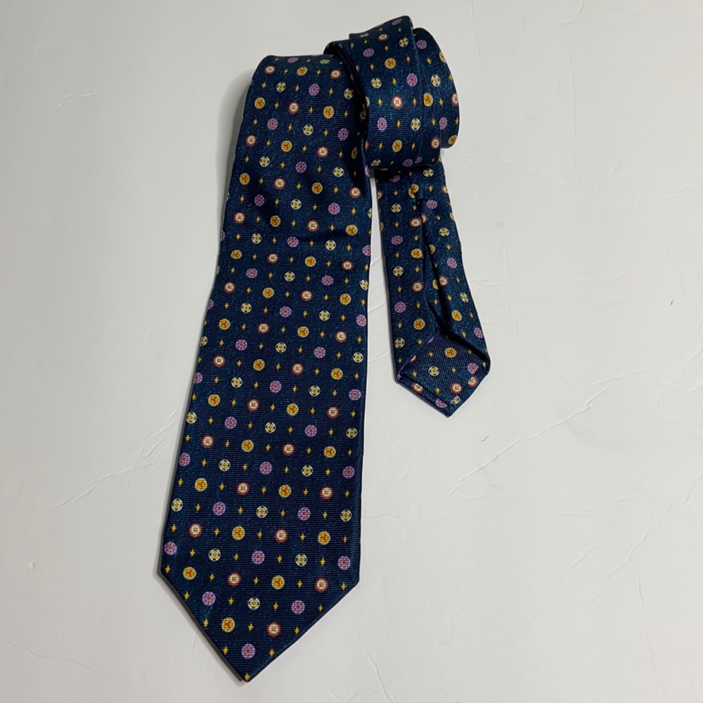BVLGARI Silk Blue Neck Wear Tie Made in Italy 60